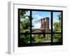 Window View, Special Series, the Brooklyn Bridge View, Manhattan, New York City, United States-Philippe Hugonnard-Framed Premium Photographic Print