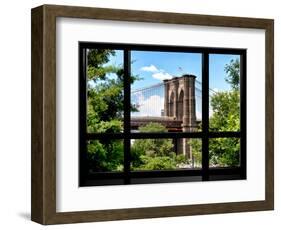 Window View, Special Series, the Brooklyn Bridge View, Manhattan, New York City, United States-Philippe Hugonnard-Framed Photographic Print