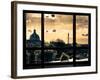 Window View, Special Series, the Eiffel Tower and Seine River View at Sunset, Paris, Europe-Philippe Hugonnard-Framed Photographic Print