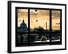 Window View, Special Series, the Eiffel Tower and Seine River View at Sunset, Paris, Europe-Philippe Hugonnard-Framed Photographic Print