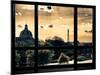 Window View, Special Series, the Eiffel Tower and Seine River View at Sunset, Paris, Europe-Philippe Hugonnard-Mounted Photographic Print