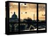Window View, Special Series, the Eiffel Tower and Seine River View at Sunset, Paris, Europe-Philippe Hugonnard-Stretched Canvas