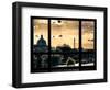 Window View, Special Series, the Eiffel Tower and Seine River View at Sunset, Paris, Europe-Philippe Hugonnard-Framed Photographic Print