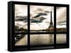 Window View, Special Series, the Eiffel Tower and Seine River Views, Paris, France, Europe-Philippe Hugonnard-Framed Stretched Canvas