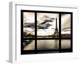 Window View, Special Series, the Eiffel Tower and Seine River Views, Paris, France, Europe-Philippe Hugonnard-Framed Photographic Print