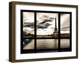 Window View, Special Series, the Eiffel Tower and Seine River Views, Paris, France, Europe-Philippe Hugonnard-Framed Premium Photographic Print