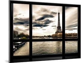 Window View, Special Series, the Eiffel Tower and Seine River Views, Paris, France, Europe-Philippe Hugonnard-Mounted Premium Photographic Print