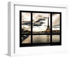 Window View, Special Series, the Eiffel Tower and Seine River Views, Paris, France, Europe-Philippe Hugonnard-Framed Photographic Print