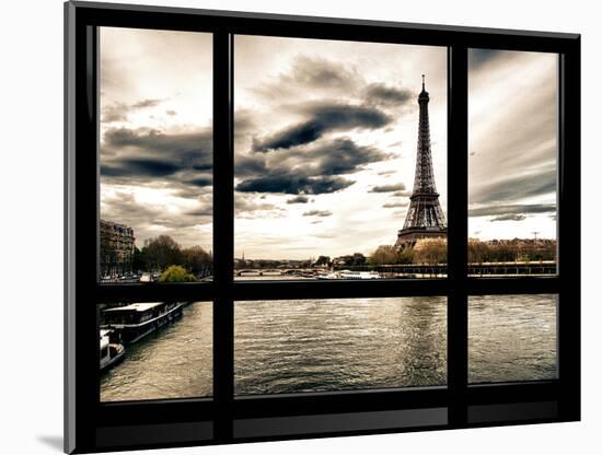 Window View, Special Series, the Eiffel Tower and Seine River Views, Paris, France, Europe-Philippe Hugonnard-Mounted Photographic Print