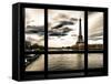 Window View, Special Series, the Eiffel Tower and Seine River Views, Paris, France, Europe-Philippe Hugonnard-Framed Stretched Canvas