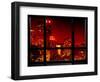 Window View, Special Series, the New Yorker at Red Night, Midtown Manhattan, New York, US, USA-Philippe Hugonnard-Framed Photographic Print