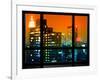 Window View, Special Series, the New Yorker Hotel, Empire State Building, Manhattan by Night, NYC-Philippe Hugonnard-Framed Photographic Print