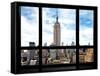 Window View, Special Series, Urban Skyline, Empire State Building, Midtown Manhattan, NYC-Philippe Hugonnard-Framed Stretched Canvas