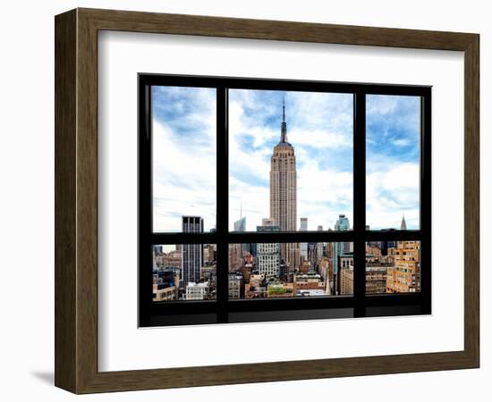 Window View, Special Series, Urban Skyline, Empire State Building, Midtown Manhattan, NYC-Philippe Hugonnard-Framed Photographic Print