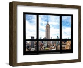 Window View, Special Series, Urban Skyline, Empire State Building, Midtown Manhattan, NYC-Philippe Hugonnard-Framed Photographic Print