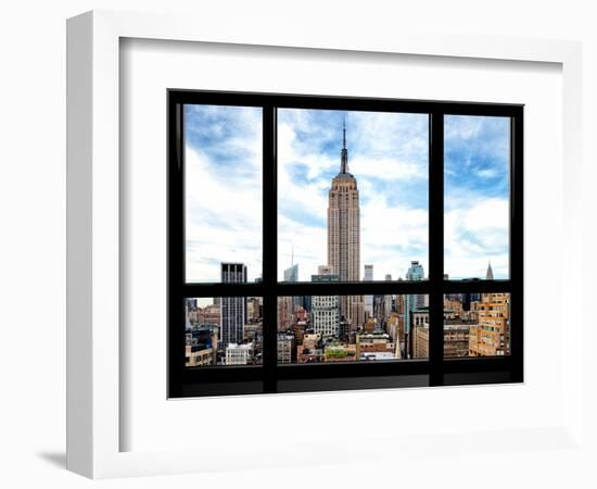 Window View, Special Series, Urban Skyline, Empire State Building, Midtown Manhattan, NYC-Philippe Hugonnard-Framed Photographic Print