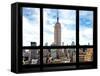 Window View, Special Series, Urban Skyline, Empire State Building, Midtown Manhattan, NYC-Philippe Hugonnard-Framed Stretched Canvas