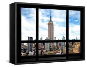 Window View, Special Series, Urban Skyline, Empire State Building, Midtown Manhattan, NYC-Philippe Hugonnard-Framed Stretched Canvas