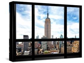 Window View, Special Series, Urban Skyline, Empire State Building, Midtown Manhattan, NYC-Philippe Hugonnard-Stretched Canvas