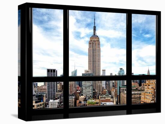 Window View, Special Series, Urban Skyline, Empire State Building, Midtown Manhattan, NYC-Philippe Hugonnard-Stretched Canvas