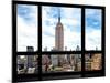 Window View, Special Series, Urban Skyline, Empire State Building, Midtown Manhattan, NYC-Philippe Hugonnard-Mounted Photographic Print