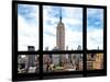 Window View, Special Series, Urban Skyline, Empire State Building, Midtown Manhattan, NYC-Philippe Hugonnard-Stretched Canvas