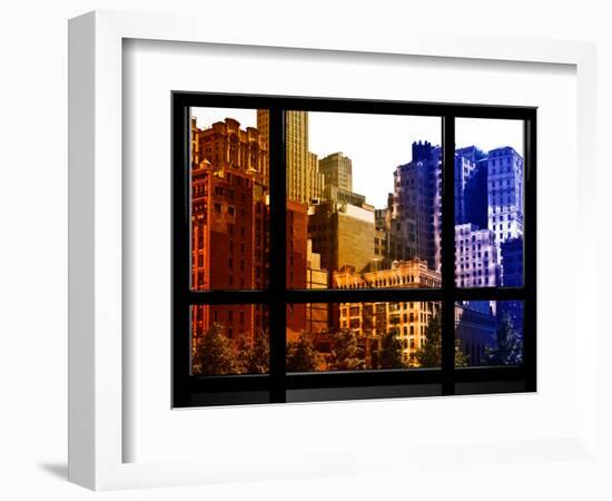 Window View, Special Series, World Trade Center, Buildings and Structures, Manhattan, NYC, US-Philippe Hugonnard-Framed Photographic Print