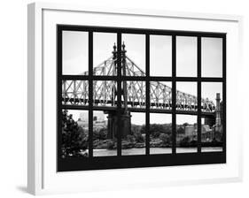Window View - The Ed Koch Queensboro Bridge and East River - Manhattan - New York City-Philippe Hugonnard-Framed Photographic Print