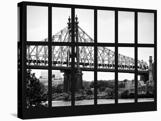 Window View - The Ed Koch Queensboro Bridge and East River - Manhattan - New York City-Philippe Hugonnard-Stretched Canvas