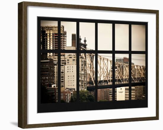 Window View - The Ed Koch Queensboro Bridge - Manhattan - New York City-Philippe Hugonnard-Framed Photographic Print