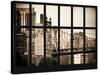 Window View - The Ed Koch Queensboro Bridge - Manhattan - New York City-Philippe Hugonnard-Stretched Canvas