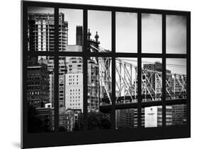 Window View - The Ed Koch Queensboro Bridge - Manhattan - New York City-Philippe Hugonnard-Mounted Photographic Print