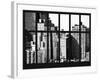 Window View - The New Yorker Hotel at Manhattan - New York City - Black and White Photography-Philippe Hugonnard-Framed Photographic Print