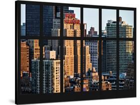 Window View - The New Yorker Hotel at Manhattan - New York City-Philippe Hugonnard-Stretched Canvas