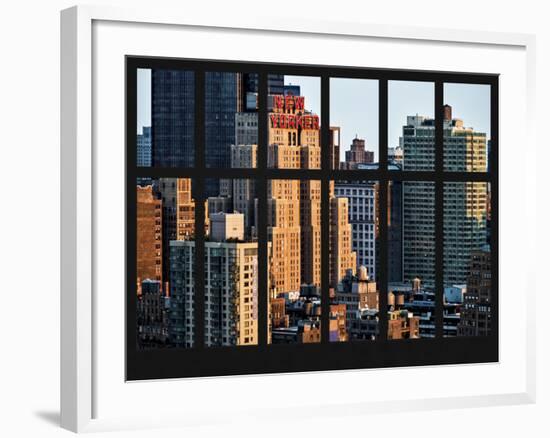 Window View - The New Yorker Hotel at Manhattan - New York City-Philippe Hugonnard-Framed Photographic Print