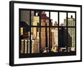 Window View - The New Yorker Hotel at Manhattan - New York City-Philippe Hugonnard-Framed Photographic Print