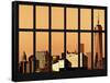 Window View - the One World Trade Center (1WTC) at Manhattan - New York City-Philippe Hugonnard-Framed Stretched Canvas