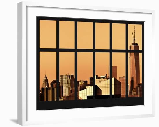 Window View - the One World Trade Center (1WTC) at Manhattan - New York City-Philippe Hugonnard-Framed Photographic Print