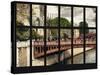 Window View - the Pont au Double with Notre Dame Cathedral - River Seine - Paris - France - Europe-Philippe Hugonnard-Stretched Canvas