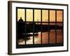 Window View - the River Seine and the Eiffel Tower at Sunset - Paris - France - Europe-Philippe Hugonnard-Framed Photographic Print