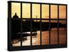 Window View - the River Seine and the Eiffel Tower at Sunset - Paris - France - Europe-Philippe Hugonnard-Stretched Canvas