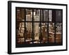 Window View - Theater District and Times Square - Midtown Manhattan - New York City-Philippe Hugonnard-Framed Photographic Print