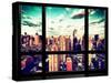 Window View, Theater District and Times Square Views, 42 Street, Midtown Manhattan, NYC-Philippe Hugonnard-Stretched Canvas