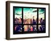 Window View, Theater District and Times Square Views, 42 Street, Midtown Manhattan, NYC-Philippe Hugonnard-Framed Premium Photographic Print