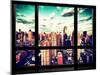 Window View, Theater District and Times Square Views, 42 Street, Midtown Manhattan, NYC-Philippe Hugonnard-Mounted Premium Photographic Print