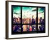 Window View, Theater District and Times Square Views, 42 Street, Midtown Manhattan, NYC-Philippe Hugonnard-Framed Photographic Print