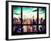 Window View, Theater District and Times Square Views, 42 Street, Midtown Manhattan, NYC-Philippe Hugonnard-Framed Photographic Print