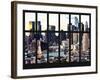 Window View - Theater District at Sunset - Manhattan - New York City-Philippe Hugonnard-Framed Photographic Print