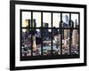 Window View - Theater District at Sunset - Manhattan - New York City-Philippe Hugonnard-Framed Photographic Print