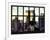 Window View - Theater District at Sunset - Manhattan - New York City-Philippe Hugonnard-Framed Photographic Print